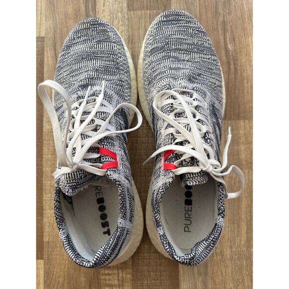 Mens Adidas Pureboost Go Cloud White Raw Indigo sz 13 Athleisure Running Sneaker - Picture 4 of 5